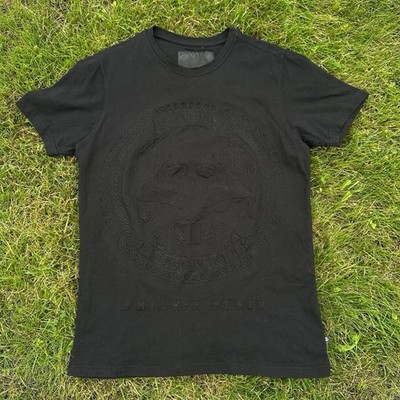 Philipp Plein Men's Black ''United Warrior'' Skull T-Shirt