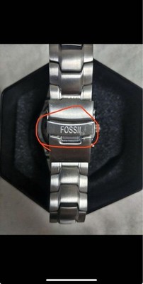 Fossil Big Tic Blue Flame Vintage Digital Watch Silver Tone Y2K