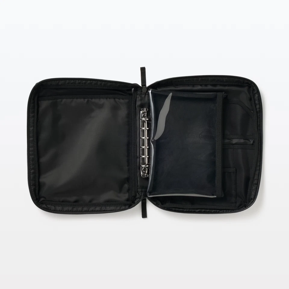 MUJI Japan A5 Wide Collectors Binder Case Black 6-Ring Organizer - Image 4 of 4