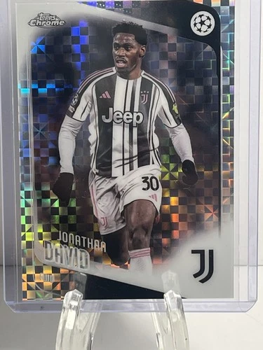 2025-26 Topps Chrome UEFA Club Competitions #17 - Jonathan David- X-Fractor- NM