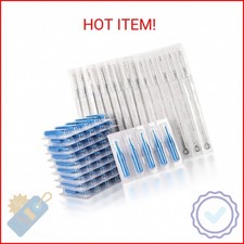 Tattoo Needles and Tips Set, 100pcs Disposable Mixed Assorted Sterilized Tattoo
