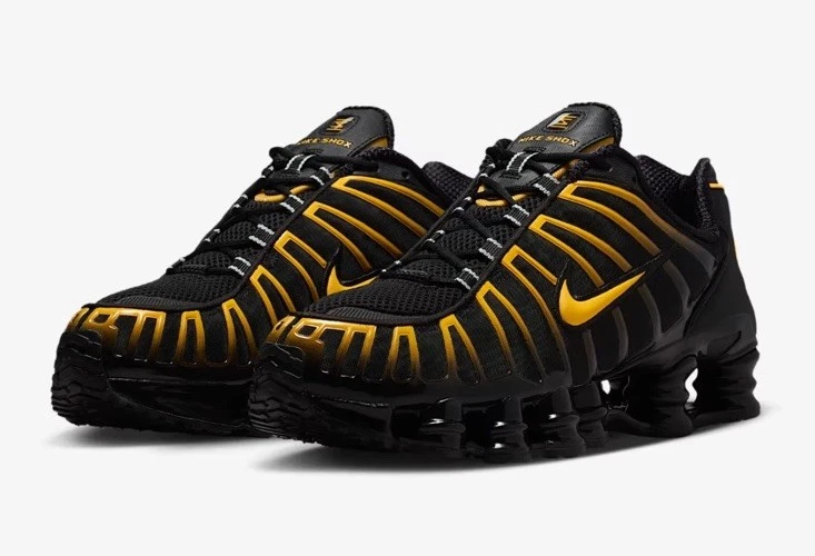 靴 NIKET90MULESPKHAKIUNIVERSITY GOLD-FUSION Las mejores ofertas en Nike Shox TL Black University Gold | eBay