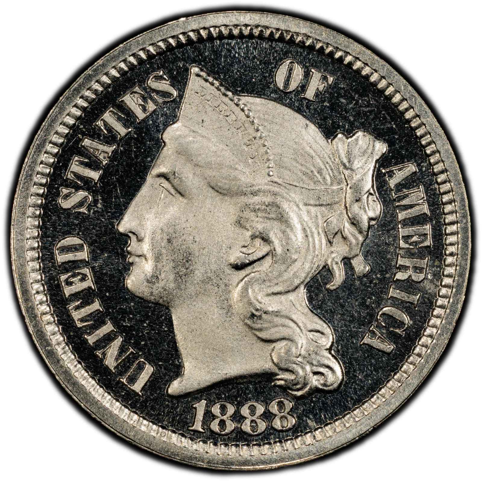 1888 3CN Three Cent Piece. PCGS PR66DCAM (CAC)