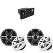 Fusion MS-RA670 Apollo Source Unit w/  2 Pair  Clarion CMSP-651-SWG Premium...