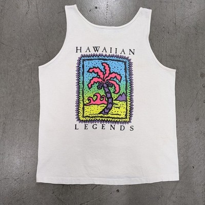 Vintage Tee Jays Hawaiian Legends Graphic Tank Top Size L
