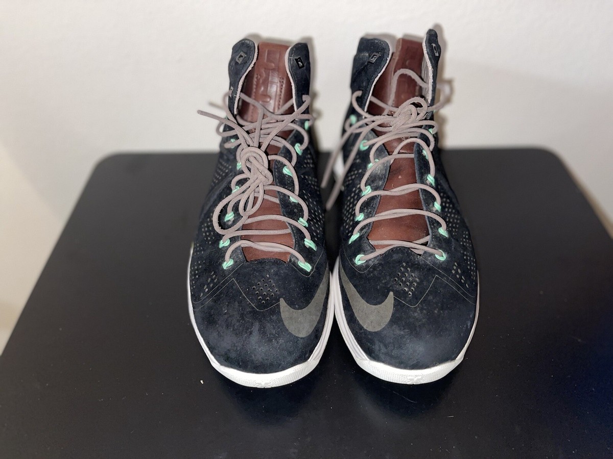 Size 9.5 - Nike LeBron 10 EXT QS Black Suede 2013 | eBay