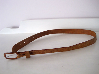 Vintage California Hong Kong Genuine Cowhide Leather Belt  display picture 3
