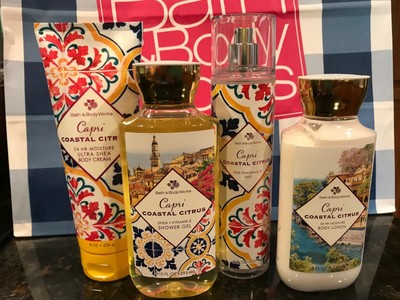Bath Body Works Capri Coastal Citrus Body Lotion Cream Mist Shower Gel X4 New Ebay