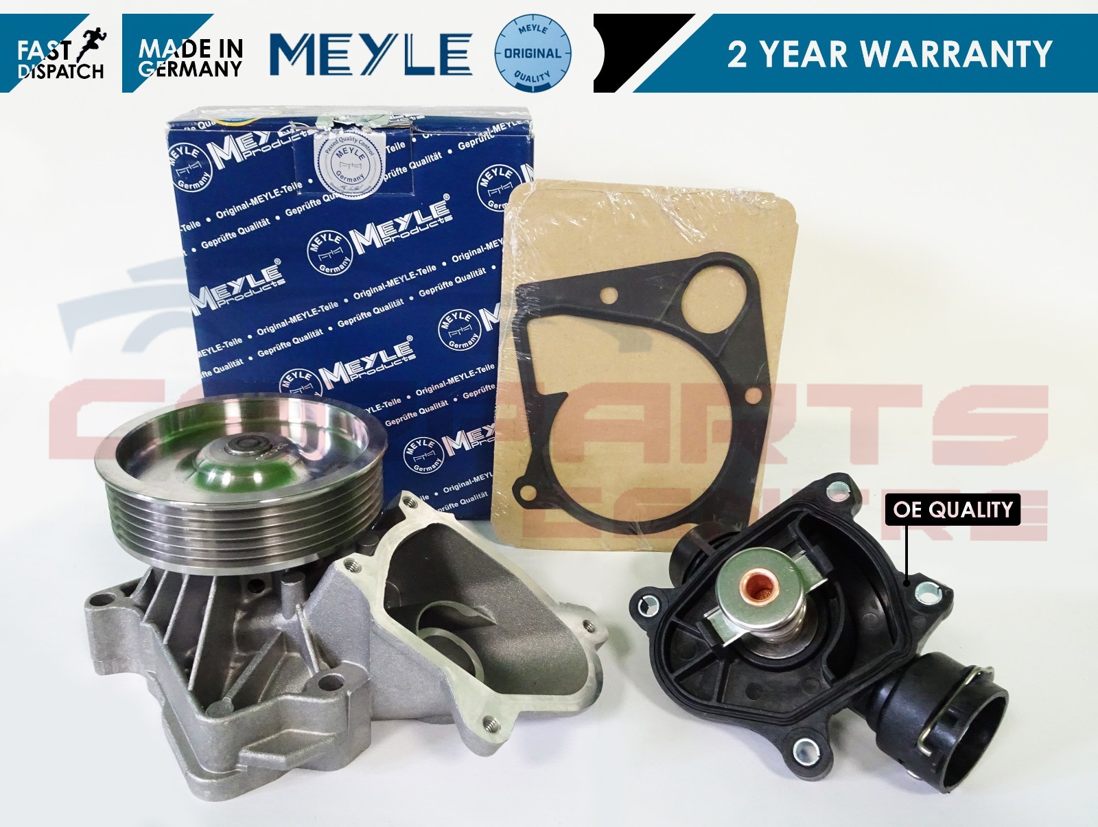 FOR BMW E46 320D 320 2.0 D MEYLE ENGINE COOLANT WATER PUMP + THERMOSTAT
