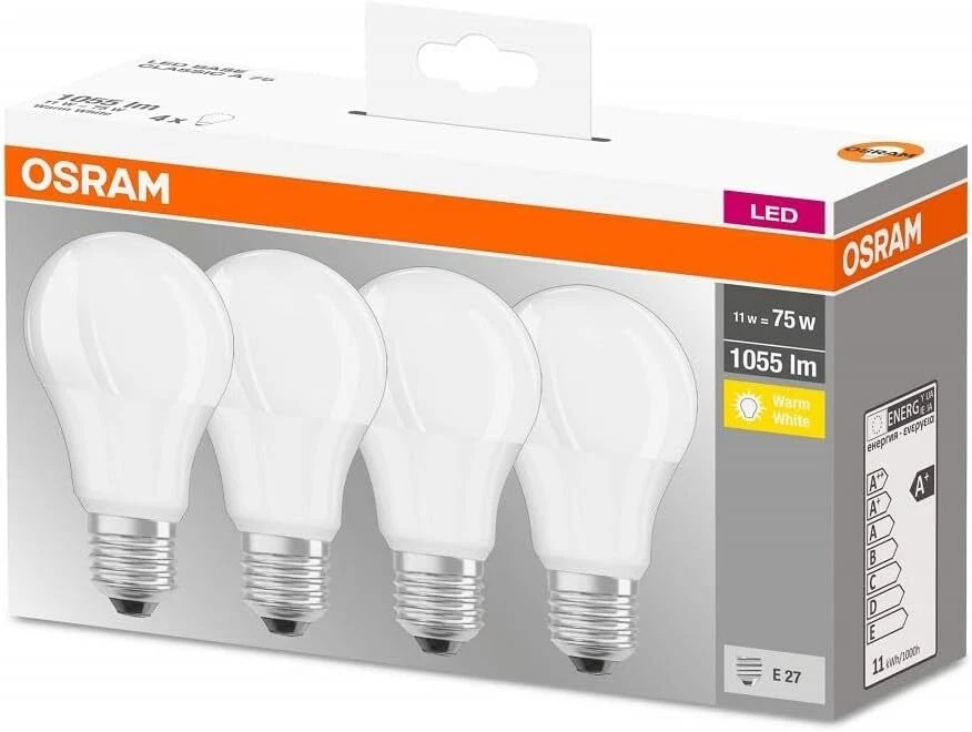 💚Lampadine LED Goccia, 10W Equivalenti 75W, Attacco E27, Luce Calda 2700K 4 pz - Immagine 2 di 4