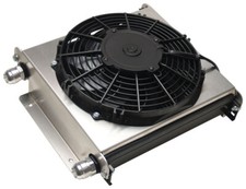 Derale 15876 Fluid Cooler and Fan, 13 x 14.875 x 5.625 in, Plate Type, 10 AN
