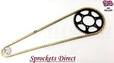 YAMAHA SR125 (3MW8) GOLD HEAVY DUTY CHAIN AND SPROCKET KIT '95-03