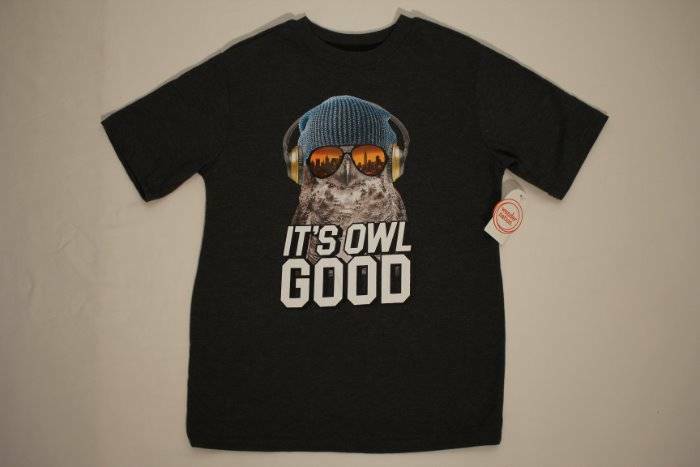 Boys Owl T Shirt Size 6 - 7 Small Music Graphic Tee Its Owl Good