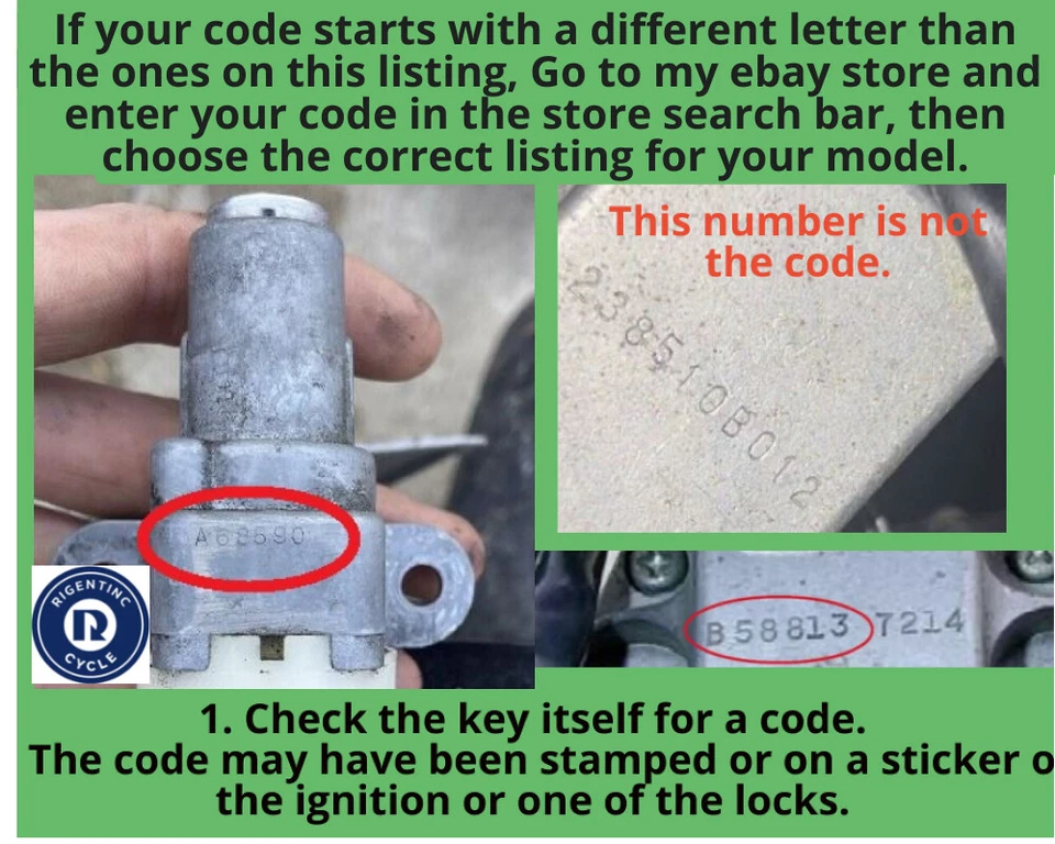 Yamaha Motorcycle Scooter ATV Keys Replacement Key Cut to Code A59610-A69097 - Image 2 of 3