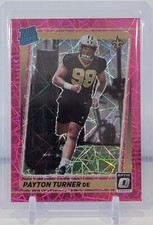 2021 Donruss Optic Payton Turner Rated Rookie Pink Velocity Prizm SP #'d 47/79