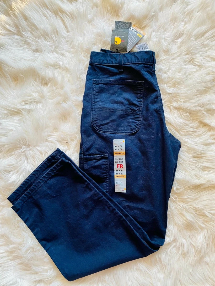 Carhartt Men s Flame Resistant Washed Duck Work Dungaree eBay