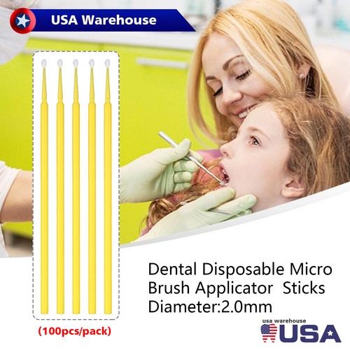 USA Micro Brushes Applicators Microbrush Dental Applicator Tips 4 Colors - Picture 30 of 54