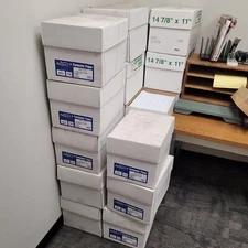 14-7/8" x 11" (W x H) Continuous 20# Computer Paper, 1/2" Blue Bar 