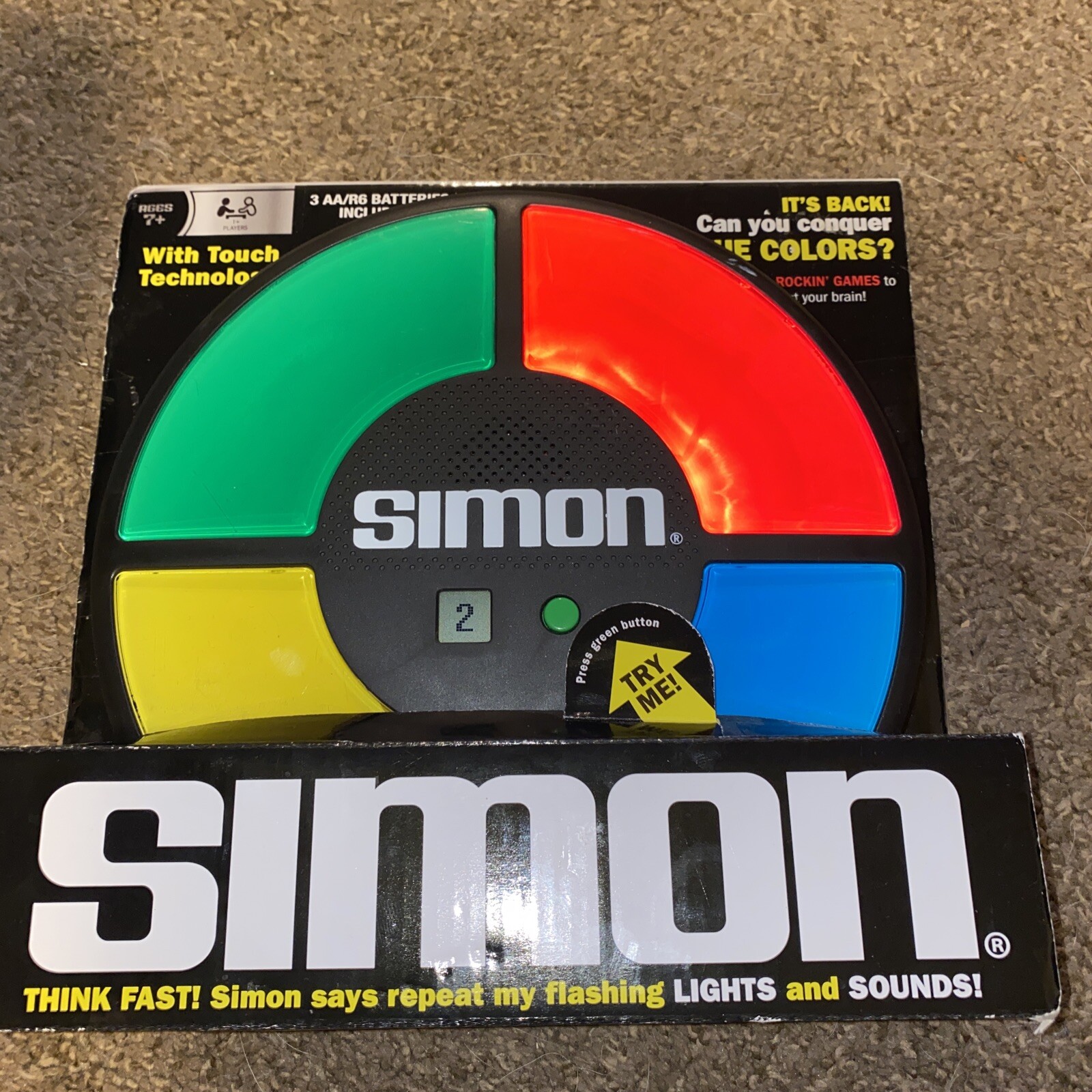 Hasbro Gaming Simon Handheld Electronic Memory Game With Lights and Sounds  for Kids Ages 8 and Up