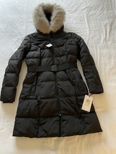 DKNY Women's Long Black coat with hodie Size M, NWT 