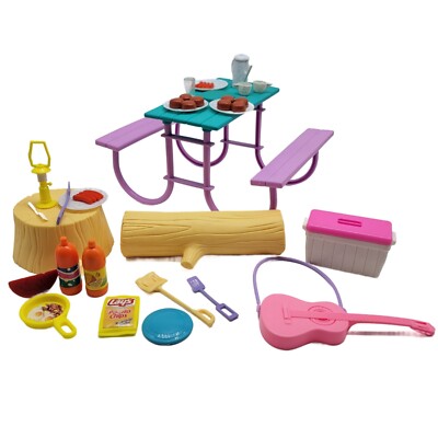 Vtg 1995 Barbie Camp So Much To Do Outdoor Fun 67166 Picnic Camping Log 