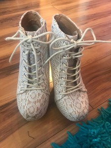 off white platform shoes