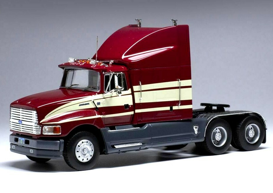IXO DIECAST 1/43 1990 FORD AEROMAX TRUCK/TRACTOR/CAB IN DARK RED TR108