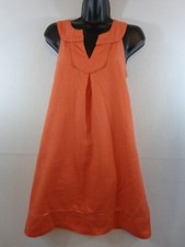Ann Taylor LOFT Dress Women's Sz 4 Salmon Sleeveless 100% Cotton