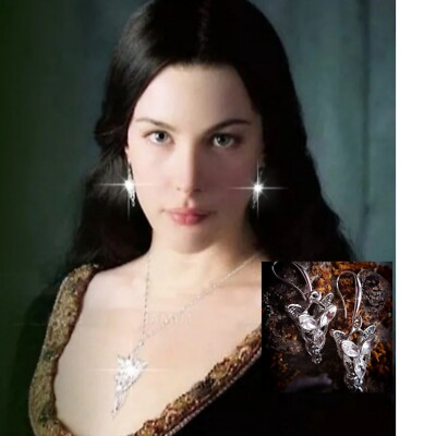  Arwens Abendstern Ohrringe 925 Silber Ohrhaken,Herr der Ringe Ohrringe Arwen