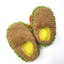 Soft Sandwich/Burger Soft Indoor Slippers Boy's Size 4/5