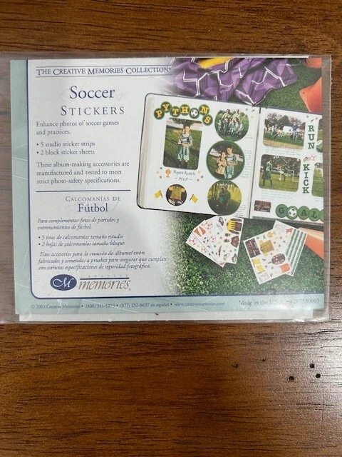 Nuevos paquetes de pegatinas de fútbol y béisbol Creative Memories Foto 3 de 4