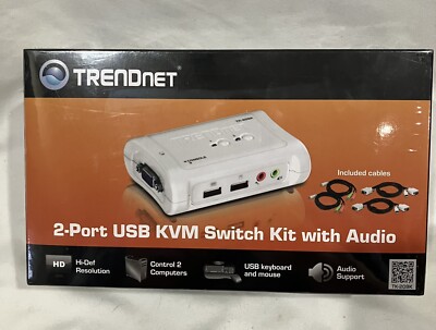 TRENDnet INC TK-209K 2-Port USB KVM Switch Kit with Audio - New Sealed