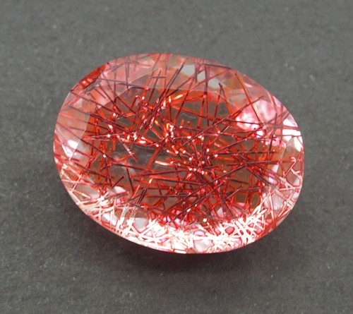 Certified 84.50 Ct Brazilian Natural Oval Orange Rutilated Quartz Loose Gemstone - Picture 2 of 6