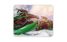 Awesome Green Snowmobile Mouse Mat Pad - Snow Mobile Skiing Computer Gift #15979