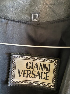 AUTHENTIC GIANNI VERSACE RARE Vintage Womens Leather Blazer Jacket