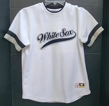NEW Vtg MLB Licensed MIGHTY MAC SPORTS White Sox Embroidered Jersey YMED (12-14)