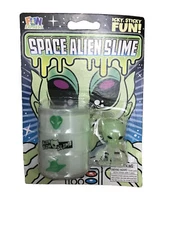 SPACE ALIEN SLIME  (Fun Express) Glow-in-the-Dark SLIME NEW Goo ET UFO RARE