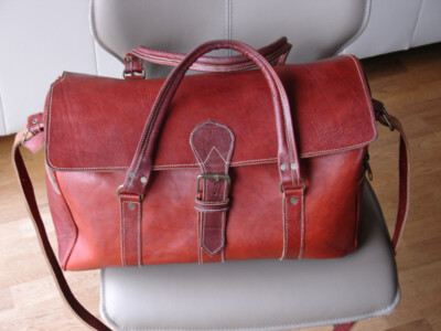 Exklusive Reisetasche Dick-Leder handmade neu Lederkoffer