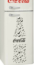 Coca Cola Blasen Bottle Aufkleber 90x27cm, z.B. f&uuml;r K&uuml;hlschrank T&uuml;r Farbauswahl