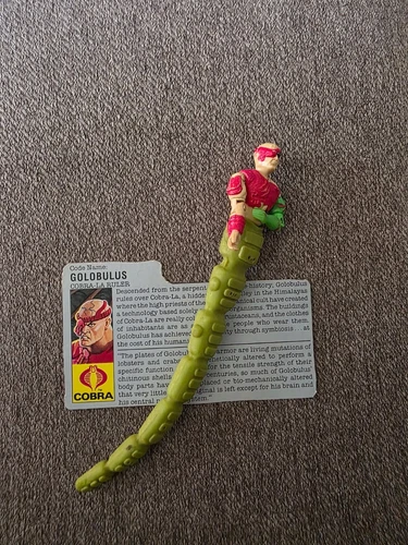 1987 Vintage GI Joe Cobra GOLOBULUS ALMOST Complete W/ File Card
