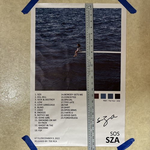 SZA - SOS ✅ R&B -Rap Music Poster ✅ Wall Art Room Canvas Man Cave✅ 16x24 inch - Picture 4 of 4