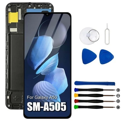 LMQ TFT Display Für Samsung Galaxy A50 2019 A505 LCD Bildschirm Touchscreen Rahmen