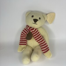 Vintage Dakin Co. Elegante White Bear 1982 Haiti Brown Eyes Red Scarf Tags 13