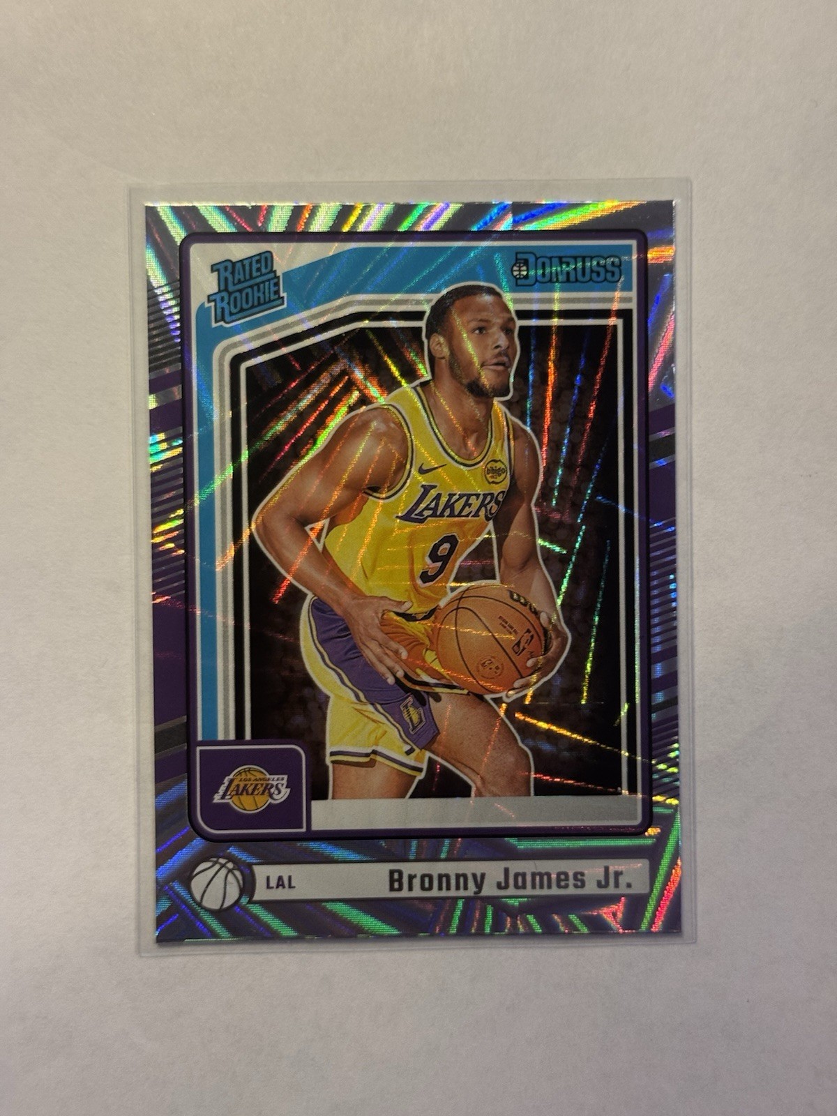 2024-25 Panini Donruss Rated Rookie Bronny James #243 Wedges Parallel RC Lakers