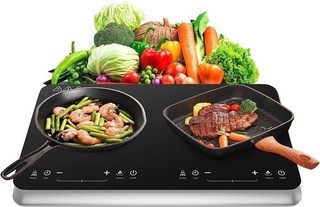 Double Induction Cooktop Burner with Fast Warm Up Mode 1800w COOKTRON