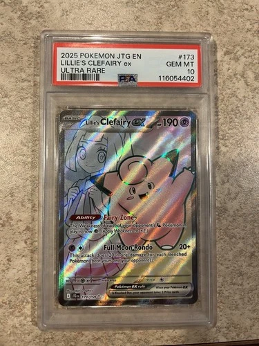 PSA 10 Lillie's Clefairy ex 173/159 Journey Together Ultra Rare GEM MINT Pokemon