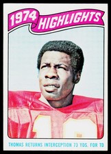 Emmitt Thomas, 1975 Topps, #460, Kansas City Chiefs,