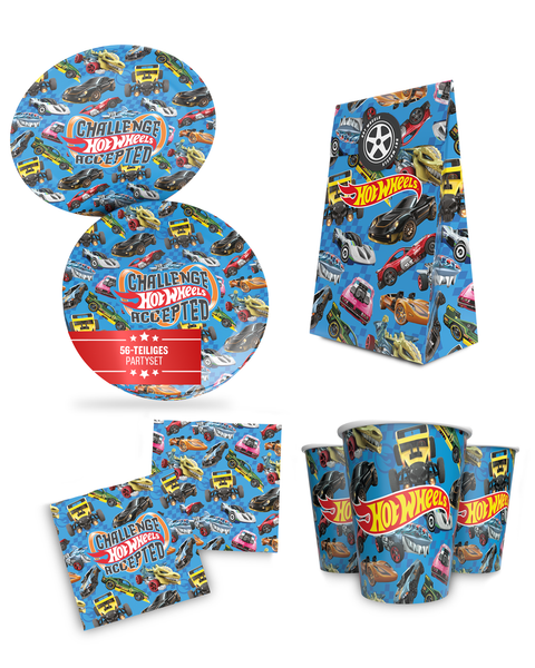 Hot Wheels 46-Tlg. Party Set – Geburtstag Deko Mit GeschenktüTen Bechern Tellern-image