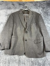 Jos A Bank Blazer Mens 46S Gray Wool Formal Business Notch Lapel 2 Button Jacket