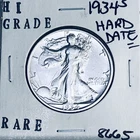 1934 S LIBERTY WALKING SILVER HALF DOLLAR HI GRADE U.S. MINT RARE COIN 8665
